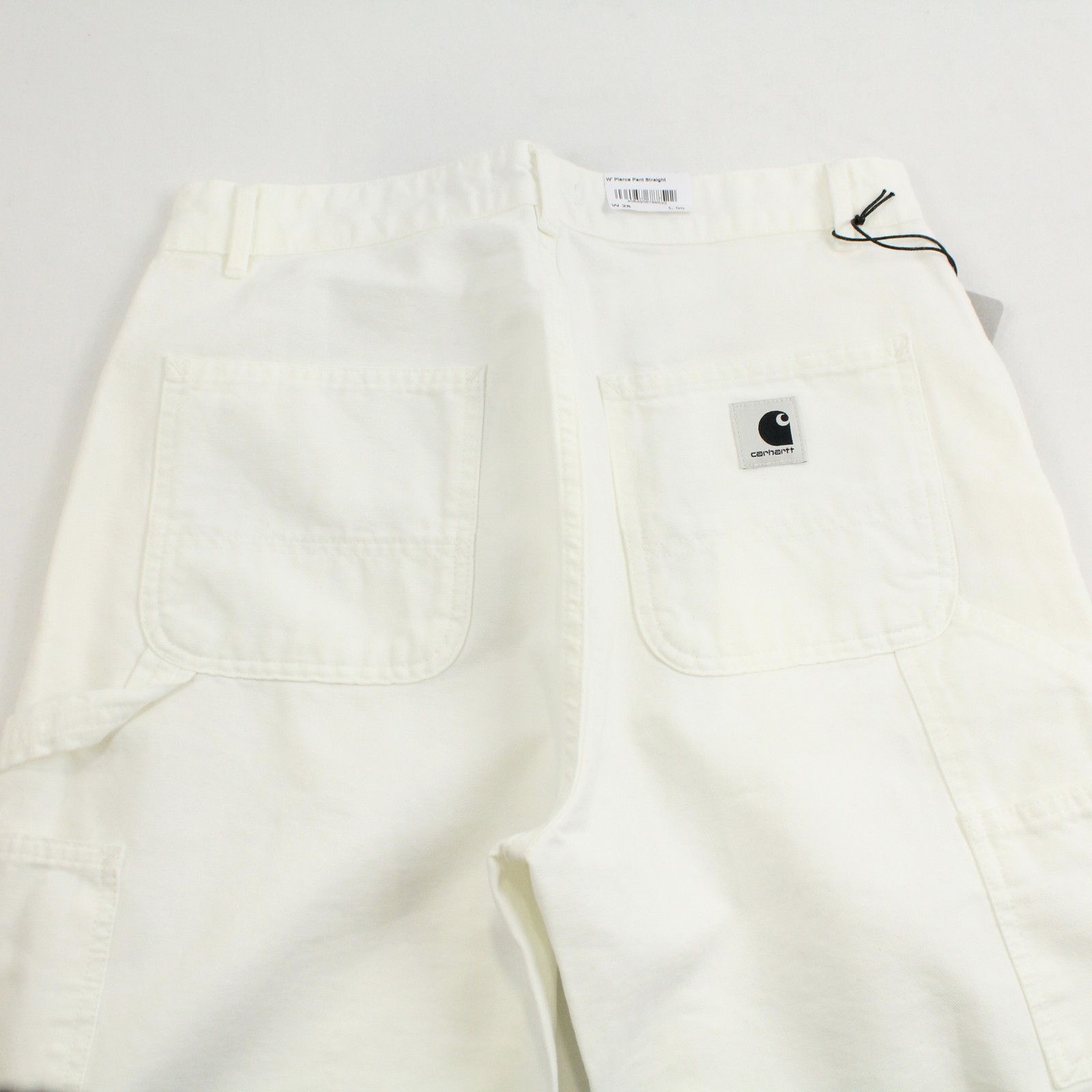 Carhartt WIP Pierce Straight Leg Cotton Wax Rinsed Trousers in White Women's 28 thumbnail 4
