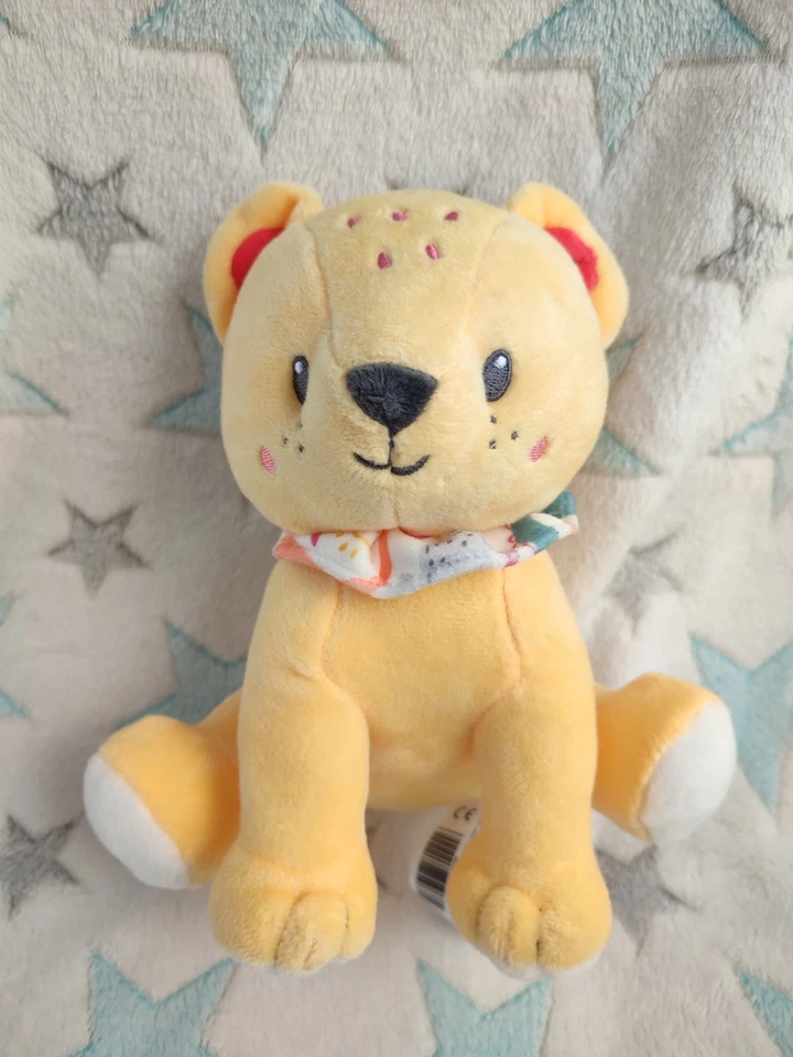 Doudou peluche tigre jaune rose hello jungle tex comme neuf 20cm gd modele - Photo 1/1