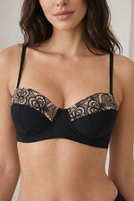 Womens Ladies Bikini Top Strapless Multiway Size UK 34C Underwired Padded