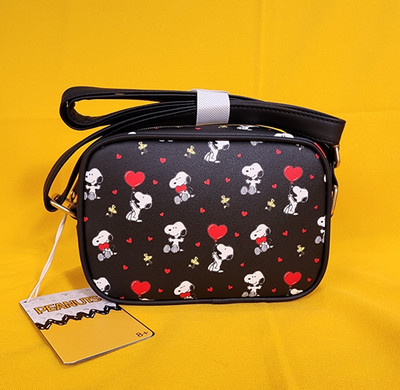 Loungefly Peanuts Snoopy & Woodstock Hearts AOP Camera Crossbody Bag NEW
