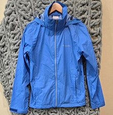 Columbia Mens Blue Hooded Full Zip Windbreake...
