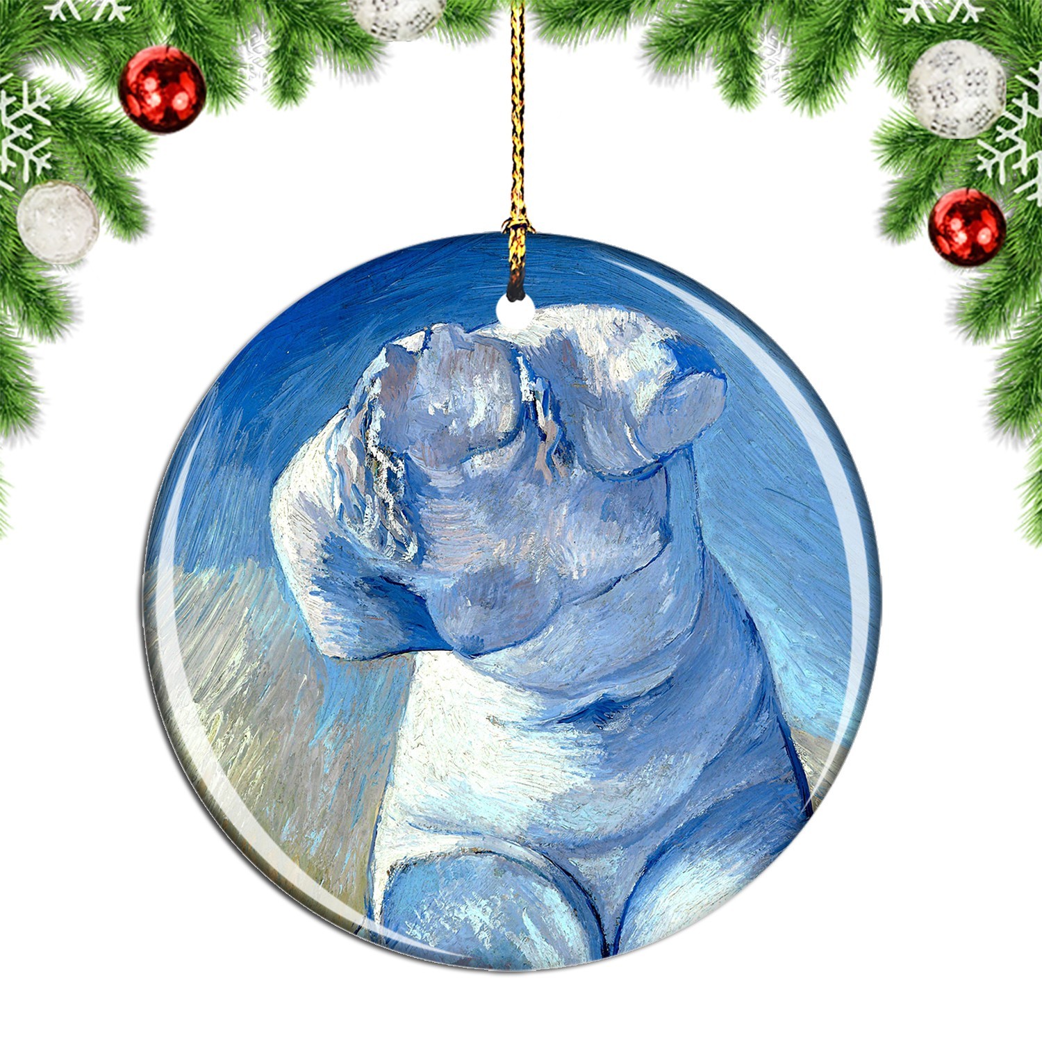 Van Gogh Plastertorso Female Painting Christmas ornament city travel souvenir