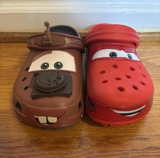 Cars Lightning Mcqueen and Mater crocs size 6M or 8W ADULT SIZE