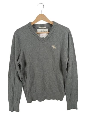 Abercrombie & Fitch Herren Pullover V-Ausschnitt Grau Gr. 38 - Bild 1 von 2
