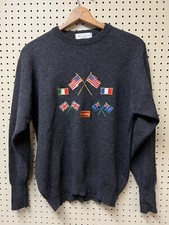 Mens Medium Marks  Spencers Gray Crewneck Lambswool Sweater St Michael 40