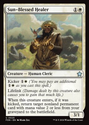 MTG Magic the Gathering Sun-Blessed Healer (25/763) Foundations NM