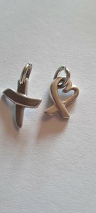 Tiffany & Co Loving Heart And Kiss Mini Charms For Bracelet Silver