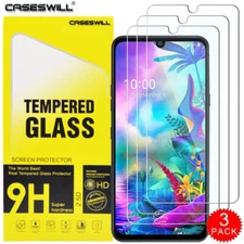 For LG G8X ThinQ Caseswill HD-Clear 9H Tempered Glass Film Screen Protector X3