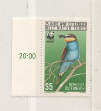 Austria 1988, BEE EATER 25 años Fondo Mundial Naturaleza Austria. Mepos Apiaster