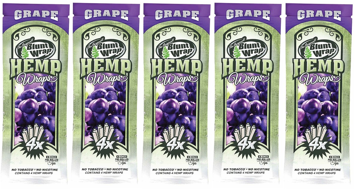 blunt wraps no tobacco The Original B Wrap Rolling Papers Grape Flavor 20 WRAPS + TIPS
