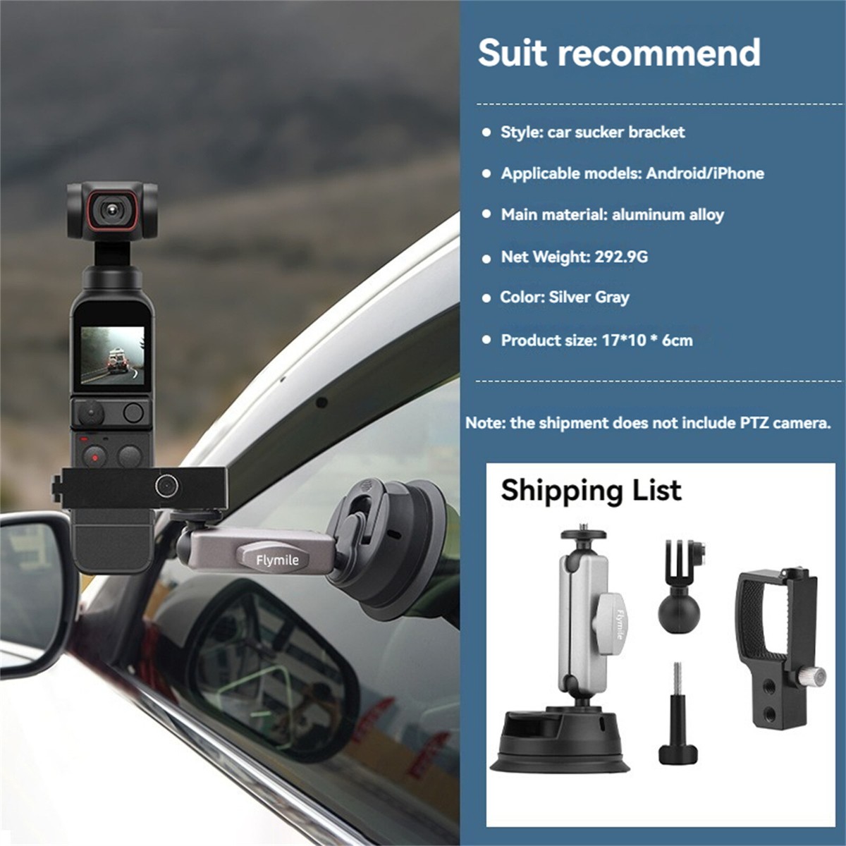 Dji Osmo Pocket Car Mount Mount Bracket Car Sucker For DJI Osmo