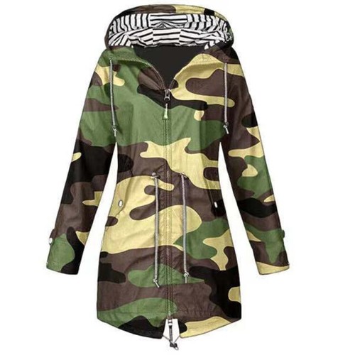 Women Jacket Coat Winter Warm Hooded Jackets Outerwear Oversize Coat Zipper Up - Picture 9 of 9