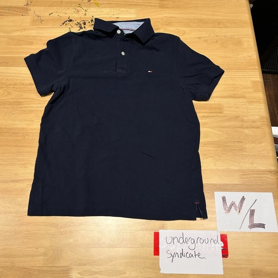 Tommy hilfiger black clearance collar shirts