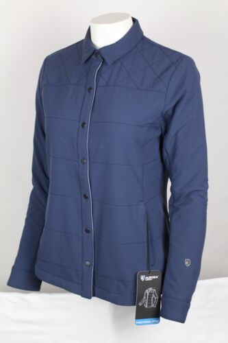 Kuhl Women's Aurora Shirt Jacket Lightweight Snap Button Indigo Blue 4094