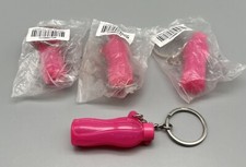 Lote de 4 Llaveros Tupperware Miniatura Rosa Eco Twist Rosa Punzón Botella de Agua