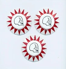 Stern DRACULA Pinball Machine POP BUMPER CAP SET SET OF 3 CAPS