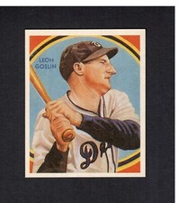 #112 GOOSE GOSLIN, Tigers ~ 1937 National Chicle Diamond Stars Ext. DCD 1981