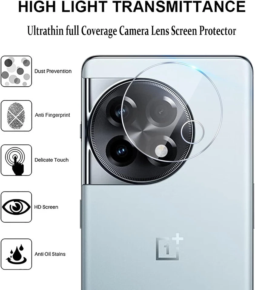 For OnePlus 12R Camera Lens Case Protector Tempered Glass Cover - Image 4 of 4
