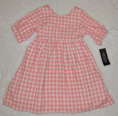 MABEL + HONEY Check Floral Bow Back Dress size 7 NWT - Picture 2 of 2