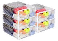 5-Pack Clear Vinyl Zippered Storage Bags 15 x 18 x 6 Inch
