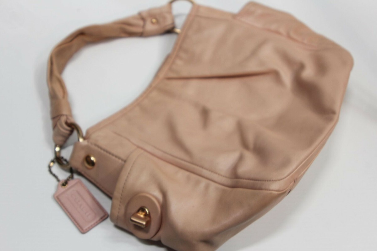 Vintage Coach Pink Leather Rose Gold Hware Parker Hobo Handbag