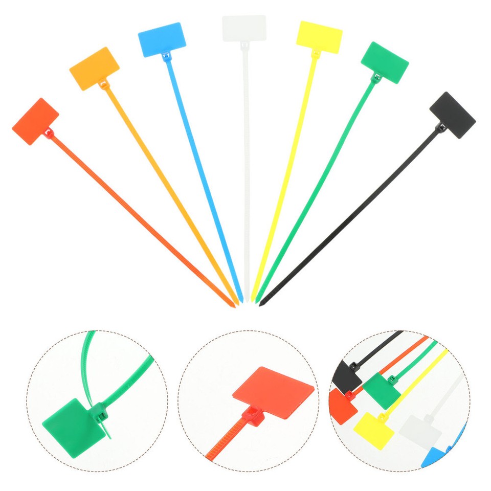 250 Pcs Random Color Cable Ties Multicolor Network Wire Zip Labels eBay