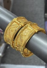 asian indian pakistani 22 karat gold plated bangles 
