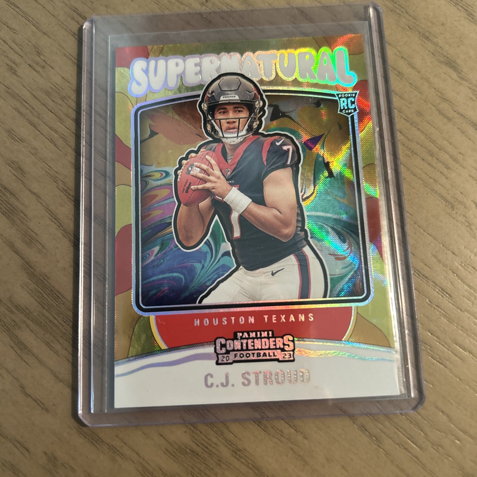 2023 Panini Contenders CJ Stroud SUPERNATURAL SILVER Holo Parallel Texans RC SP