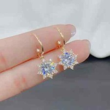 Sunflower Bloom Earrings Delicate Versatile Women Fashion Golden Party Gift New