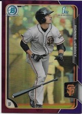 2015 BOWMAN CHROME PURPLE REFRACTOR #79 RONNIE JEBAVY RC 98/250 GIANTS 🔥⚾️