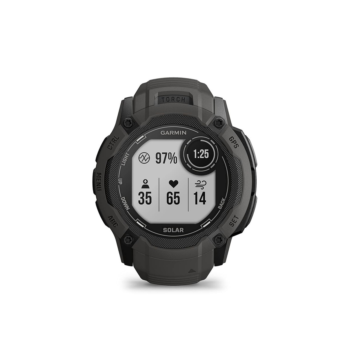 Garmin Instinct 2X Solar Rugged GPS Smartwatch With Built-In Flashlight - Unisex