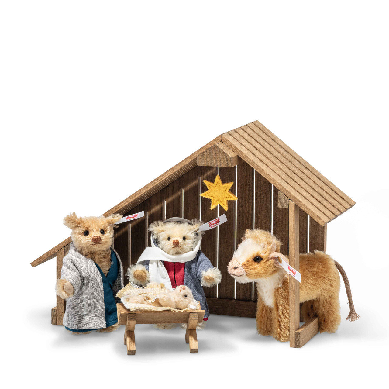 Steiff Limited Edition 5-Piece Mohair Nativity Teddy Bear Set EAN 007279