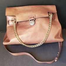 Versace Collection Real Genuine Leather Brown Handbag Purse W Shoulder Strap