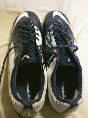 Men’s Size 10 Vapor Speed Low Detachable Football Cleats Navy/White 643160-114 Nike Vapor Speed 3 White Men main image 4