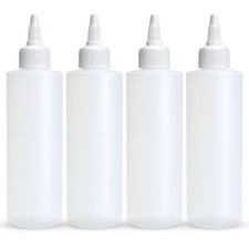 Condiment Squeeze Bottles, 4 OZ Empty Squirt Bottle with Twist Top Cap, Leak ...