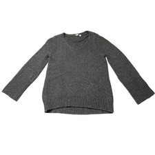 GAP Women's Sweater Medium Charcoal Gray Speckled Knit Crewneck Soft EUC