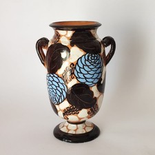 Vaso in maiolica - Stile Albisola 1925 -  Déco - Anni '30 (cod. 1854)