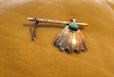 Broche ancienne en argent massif fait navajo moyen parfait de terminer une dispute
