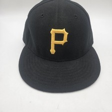 New Era 59FIFTY Pittsburgh Pirates Classic Black/Gold Fitted Hat Size 6 7/8 USA