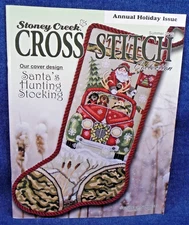 Stoney Creek Cross Stitch Collection Magazine Sum 2016 Santa's Hunting Stocking