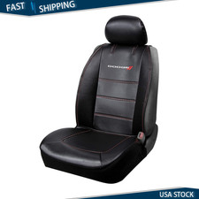008627r01 Dodge Deluxe Seat Cover Embroidered Logo High Contrast Stitching 3-p