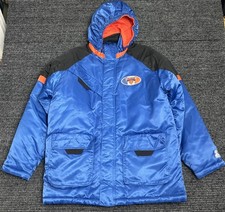 Vintage New York Knicks Starter Jacket Mens XL 90s Puffer Parka Removable Hood