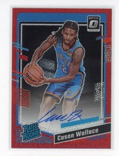 2023-24 Optic Cason Wallace RC Rookie Red Mojo Prizm AUTO Oklahoma City Thunder
