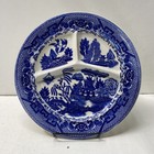Blue Willow Divided Grill Dinnerware China Pattern 3 Section Plate — photo 1