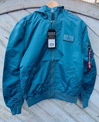 Alpha Industries MA-1 LW Hooded Vintage Marine + NEU +Fliegerjacke | Bomberjacke