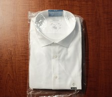 Calvin Klein Slim Fit Non-Iron 2XL Dress Shirt Mens Slim Tall 18.5 36/37 White