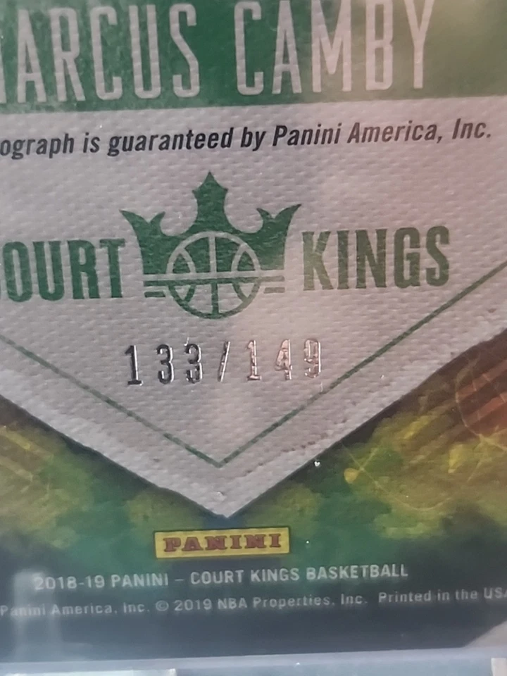2018-19 PANINI COURT KINGS MARCUS CAMBY COURT KINGS AUTO 133/149 DENVER NUGGETS - Image 3 of 3