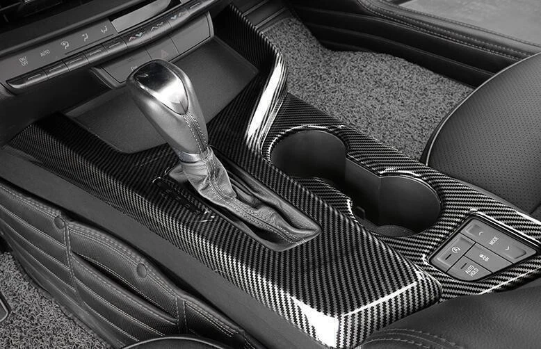 Carbon Fiber Console Gear Box Shift Panel Cover For Cadillac CT4 CT4-V 2020-2023 - Изображение 4 из 4