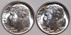 (2) Brilliant Uncirculated Roosevelt Dimes - 1953D 1956P - #9496D FREE SHIPPING