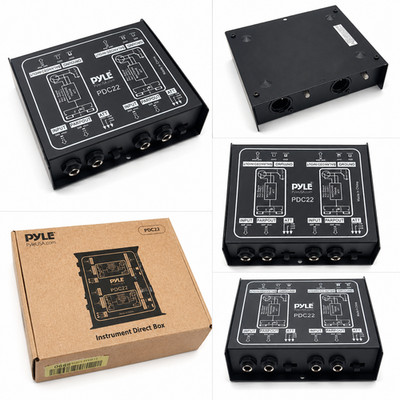 Passive DI Box Ground Lift XLR Klinke Pad Pyle Pro PDC21 GEPRÜFT